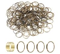 sourcing map 250pcs Mini Split Rings, 11mm 304 Stainless Steel Jump Ring Small Round Ring Clips Crystals Suncatcher for Fastening Chandelier Crystal Lamp Accessories, Bronze