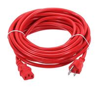 sourcing map 25ft 18 AWG Red 18/3 Universal Power Cord C13 to NEMA 5-15P 10A 125V 3-Prong Extension Power Cord for PC,Computer,Printers,TV,AC Adapter,Laptop,Monitor,Projector