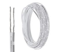 sourcing map 25ft Universal Garage Door Wire, 20AWG 2 Conductor Door Bell Wire Extension Cable Tinned Copper for Control Station & Sensor, Black