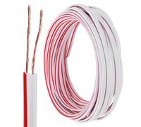 sourcing map 25ft Universal Garage Door Wire, 24AWG 2 Conductor Door Bell Wire Extension Cable Copper for Control Station & Sensor, White