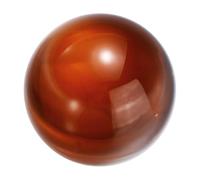 sourcing map 25mm/1" Crystal Sphere Ball Glass Solid Decorative Sphere Crystal Ball Prop Ornament for Feng Shui Divination Fortune Telling Tabletop Fountain Decoration, Amber