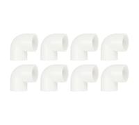 sourcing map 25mm 90 Degree Elbow, 8 Pcs PVC Pipe Fittings 2 Way Right Angle Elbow Side Outlet Adapter Coupling PVC Fitting Connectors for DIY Building Furniture, White
