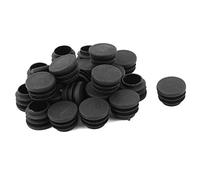 sourcing map 25mm Dia Plastic Round Cap Tube Pipe Inserts End Blanking 24 Pcs