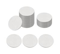 sourcing map 25mm Stainless Steel Disc, 100Pcs Metal Stamping Blanks Tags Circle Round Metal Plate Strike DIY for Laser Engraving Stamping Craft Name Tag Jewelry Making, (1.3mm Thick)