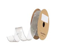 sourcing map 25mm Wide Star Organza Sheer Wired Ribbon Sparkly Chiffon Ribbon 18m Grey for Gift Wrapping Bow Wedding Bouquet Christmas