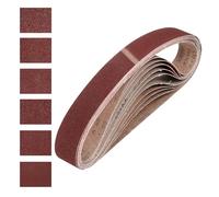 sourcing map 25mm x 1067mm Sanding Belts, 12 Pcs 60/80/120/150/240/400 Grits Aluminum Oxide Abrasive Belt Sander File Belt for Woodworking, Metal Polishing, Knife Sharpener