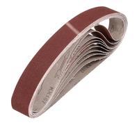 sourcing map 25mm x 457mm Sanding Belts, 10 Pcs 120 Grits Aluminum Oxide Abrasive Belt Sander File Belt for Woodworking, Metal Polishing, Knife Sharpener