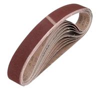 sourcing map 25mm x 457mm Sanding Belts, 10 Pcs 80 Grits Aluminum Oxide Abrasive Belt Sander File Belt for Woodworking, Metal Polishing, Knife Sharpener