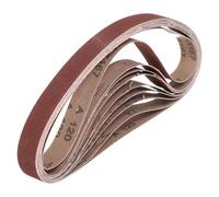 sourcing map 25mm x 762mm Sanding Belts, 10 Pcs 120 Grits Aluminum Oxide Abrasive Belt Sander File Belt for Woodworking, Metal Polishing, Knife Sharpener