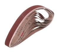 sourcing map 25mm x 762mm Sanding Belts, 10 Pcs 320 Grits Aluminum Oxide Abrasive Belt Sander File Belt for Woodworking, Metal Polishing, Knife Sharpener