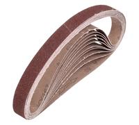 sourcing map 25mm x 762mm Sanding Belts, 10 Pcs 60 Grits Aluminum Oxide Abrasive Belt Sander File Belt for Woodworking, Metal Polishing, Knife Sharpener