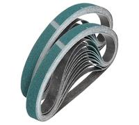 sourcing map 25mm x 762mm Sanding Belts, 20 Pcs 40/60/80/120 Grit Zirconia Abrasive Belt Sander File Belt for Woodworking, Metal Polishing, Knife Sharpener