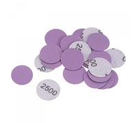 sourcing map 25Pcs 1-Inch Purple Sanding Discs 2500 Grits Hook and Loop Professional Aluminum Oxide Sand Paper Mini Size for Wood Metal Paint Finishing