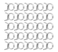 sourcing map 25Pcs 11mm/0.43inch Inner Dia Double Wire Spring Hose Clamp, Stainless Steel Adjustable Spring Clips for Hose Fuel Line Silicone Tube Water Pipe Air Pipe