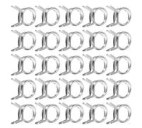 sourcing map 25Pcs 13mm/0.51inch Inner Dia Double Wire Spring Hose Clamp, Stainless Steel Adjustable Spring Clips for Hose Fuel Line Silicone Tube Water Pipe Air Pipe