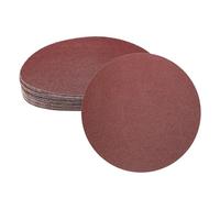 sourcing map 25pcs 200mm PSA Sanding Discs, 80 Grits Aluminum Oxide Self Adhesive Stick Back Sandpapers, No-Hole Round Wet/Dry Sander Papers, Sand Auto Car Paint, Wood, Metal