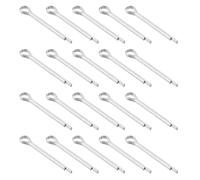 sourcing map 25Pcs 3.2mmx25mm Zinc-Plated Carbon Steel Cotter Pin, Split Pin Fastener Clips Split Cotter for Household Appliances, Sports Equipment, Car Mechanics Repair (White)