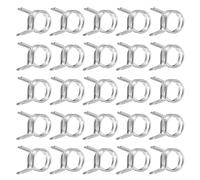 sourcing map 25Pcs 9mm/0.35inch Inner Dia Double Wire Spring Hose Clamp, Stainless Steel Adjustable Spring Clips for Hose Fuel Line Silicone Tube Water Pipe Air Pipe