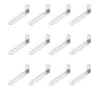 sourcing map 25Pcs Adjustable L-Shape Corner Brace, 24mm x 72.5mm x 15mm Metal Slotted 90 Degree Right Angle Corner Shelf Bracket Support Brace for Wooden Furniture Cabinet, Silver