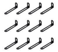 sourcing map 25Pcs Adjustable L-Shape Corner Brace, 24mm x 72.5mm x 15mm Metal Slotted 90 Degree Right Angle Corner Shelf Bracket Support Brace for Wooden Furniture Cabinet, Black