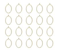 sourcing map 25Pcs Alloy Open Bezel Pendants, Ellipse Hollow Frame Pendant Geometric Open Back Frame Pendant for Resin Jewelry Making Earrings Necklace Bracelet DIY, Gold Tone