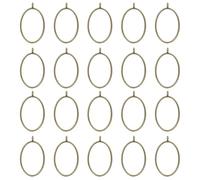 sourcing map 25Pcs Alloy Open Bezel Pendants, Ellipse Hollow Frame Pendant Geometric Open Back Frame Pendant for Resin Jewelry Making Earrings Necklace Bracelet DIY, Bronze