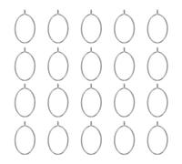 sourcing map 25Pcs Alloy Open Bezel Pendants, Ellipse Hollow Frame Pendant Geometric Open Back Frame Pendant for Resin Jewelry Making Earrings Necklace Bracelet DIY, Silver Tone
