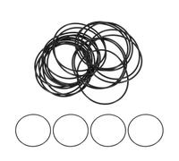 sourcing map 25Pcs AS-035 O-rings, Nitrile Rubber O-Rings 2-1/4" ID, 2-3/8" OD, 1/16" Width Round Sealing Gasket for Automotive Machine Plumbing Sealing Repair (70 Durometer, Black)