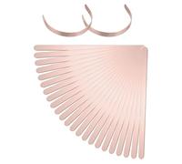 sourcing map 25Pcs Bracelet Blanks, 3/8 x 6inch Bangle Blanks Cuff Bracelet Blanks Copper for DIY Bracelet Jewelry Making(Rose Gold, 1.6mm Thick)