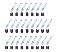 sourcing map 25Pcs Cam Lock Screw, M6x33mm Furniture Connecting Fitting, Cam Bolts Dowels for Splicing Assembly of Table Cabinets