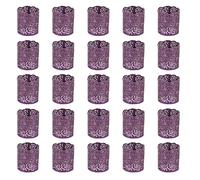 sourcing map 25Pcs Candle Wraps, Laser Cut Votive Candles Holder Wraps for LED Tealight Candles, Tea Light Wrap Lampshade for Elegant Festival Birthday Wedding, European Design Deep Purple