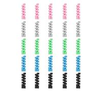 sourcing map 25Pcs Charger Cord Protectors, Flexible Rubber Spiral Cord Protector for Phone Charger Headphone Laptop, Black, Gray, Green, Blue, Pink