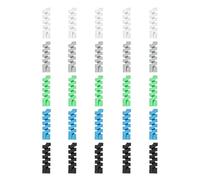 sourcing map 25Pcs Charger Cord Protectors, Flexible Rubber Spiral Cord Protector for Phone Charger Headphone Laptop, Black, Gray, White, Green, Blue