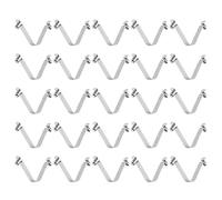 sourcing map 25pcs Double Button Kayak Paddle Snap Spring Clip 6.5x10x50mm 65Mn Spring Steel V-Shaped Hollow Lift Telescopic Locking Tube Pole Clips for Tent Umbrella Camping
