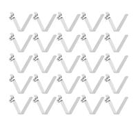 sourcing map 25pcs Double Button Kayak Paddle Snap Spring Clip 6x8x36mm 65Mn Spring Steel V-Shaped Hollow Lift Telescopic Locking Tube Pole Clips for Tent Umbrella Camping