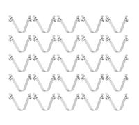 sourcing map 25pcs Double Button Kayak Paddle Snap Spring Clip 6x9x48mm 65Mn Spring Steel V-Shaped Hollow Lift Telescopic Locking Tube Pole Clips for Tent Umbrella Camping