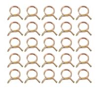 sourcing map 25Pcs Double Wire Spring Hose Clamps, 15mm Inner Dia Fit 15-16.5mm OD Hose Fuel Line Silicone Tube Clips, Color Zinc