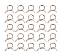 sourcing map 25Pcs Double Wire Spring Hose Clamps, 9mm Inner Dia Fit 9-10mm OD Hose Fuel Line Silicone Tube Clips, Color Zinc