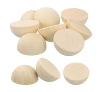 sourcing map 25Pcs Half Wood Balls, 50mm/1.2inch Natural Color Wooden Split Balls Bulk Unfinished Half Sphere Ornaments for Crafts DIY Projects Party Decoration