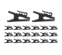 sourcing map 25pcs Headphone Wire Clips 0.94" Length Small Headset Cable Clamp Earphone Earplugs Cable Clothing Clip Earpiece Clamp Microphone Cord Hooks for 1.5mm Dia Round Wire, Black