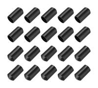 sourcing map 25Pcs Heat Shrink End Cap 25mm ID x 40mm L 1.5:1 Ratio Heat Shrink Tubing Caps Lined Sealed Waterproof Adhesive for Electrical Wire Cable, Black