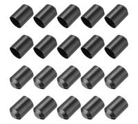 sourcing map 25Pcs Heat Shrink End Cap 30mm ID x 40mm L 1.5:1 Ratio Heat Shrink Tubing Caps Lined Sealed Waterproof Adhesive for Electrical Wire Cable, Black