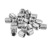 sourcing map 25Pcs Hex Socket Grub Screw, 1/4-20x1/4" 304 Stainless Steel Head Socket Set Screws Flat Point Grub Bolt for Door Handles, Light Fixture Repair