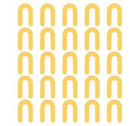 sourcing map 25Pcs Horseshoe Tile Spacers, 4.8mm/0.19" U Shape Tile Shims, Plastic Shims for Leveling System, Ceramic Floor Wall Installation, Level Windows, Toilet, Yellow