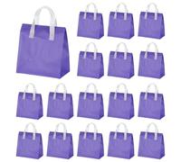 sourcing map 25pcs Insulated Take Out Bags, 9.4" x 5.9" x 10.2" Insulated Take Away Bags Thermal Disposable Lunch Bags Disposable Cooler Bags for Hot Cold Food Catering Grocery Picnic Purple