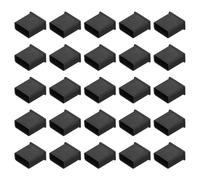 sourcing map 25pcs Laptop USB Type A Port Plugs Covers Caps Plastic Anti Dust Protector for USB Male End, Black