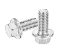 sourcing map 25Pcs M12 x 25mm Hex Serrated Flange Bolts Screws, 304 Stainless Steel Flanged Hex Head Bolts Flange Hexagon Screws for Households, Machine Tools, and DIY project, Silver