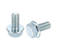 sourcing map 25pcs M8-1.25 x 16mm Metric Flange Hex Cap Bolt Fully Thread DIN 6921 Flanged Bolts Hexagon Screws Carbon Steel Zinc Plated Blue/White