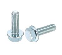 sourcing map 25pcs M8-1.25 x 25mm Metric Flange Hex Cap Bolt Fully Thread DIN 6921 Flanged Bolts Hexagon Screws Carbon Steel Zinc Plated Blue/White