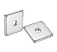 sourcing map 25Pcs M8x30mmx5mm Square Nuts, Carbon Steel Zinc Plated Coarse Thread Square Nuts Fasteners for Home Repairs and Professional Engineering, Silver